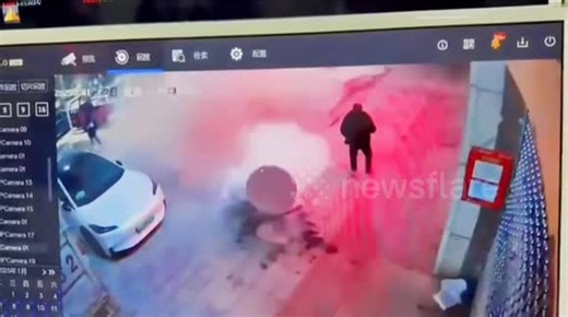 Huge gas explosion triggered after girl throws firecracker into sewer in China