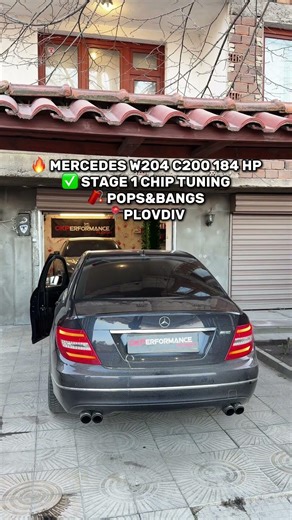 Mercedes W204 C200 CGI 184 HP Stage 1 Chip Tuning Remap Pops&Bangs Burble Tune 🔥