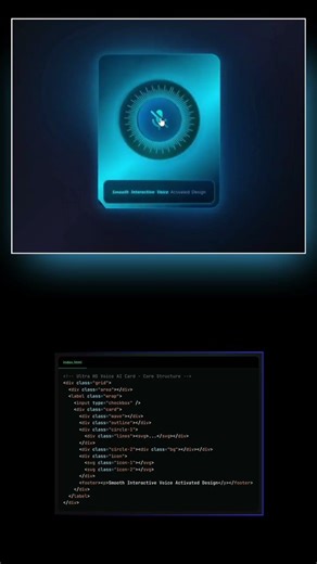 Smooth Interactive Voice UI 🔥 3D Design in HTML CSS JS| #coding #javascript #trending