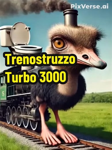 Trenostruzzo Turbo 3000 #viral #fyp #fusión #locomotive #brainrot #italianbrainrot #ostrich