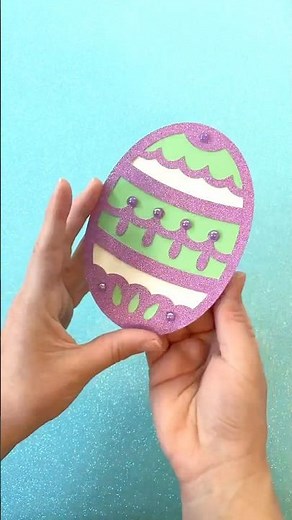 Create a cute 3D Easter Egg Card step by step using this FREE SVG template 🐣✨ko-fi.com/lppcrafts