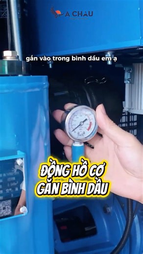Máy nén khí: Đồng hồ cơ gắn bình dầu dùng để làm gì? #maynenkhi #shorts #congnghiep