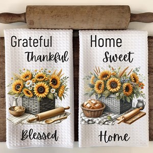 Sunflower Kitchen Towel Designs: Farmhouse PNG Bundle (digital Download) - Etsy