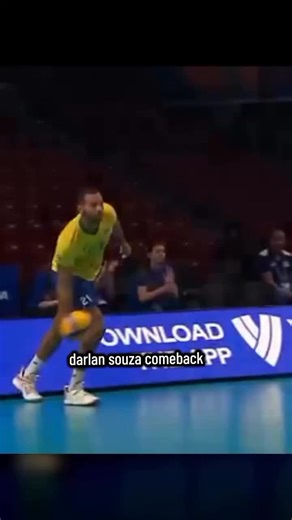 Darlan Souza's Comeback After Injury in Volleyball Game