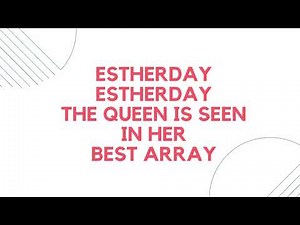 Estherday lyrics- Esther-Ordinary Faith
