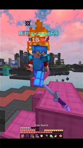 That fireball block was clean #minecraft #bedwars