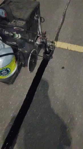 whole Lotta crack going down! #fyp #oddlysatisfying #roadbandaides #felonswork