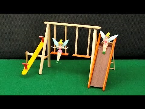 How to Make Popsicle Stick Playground Toy #1 | Easy Crafts Ideas