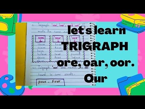 TRIGRAPH our, ore, oor, oar also make OR sound . HOW? let's learn in phonics