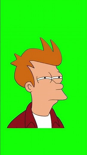 Fry squinting — Futurama green screen