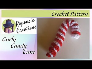 How to crochet Curly Candy Cane (beginner friendly Christmas decoration!) - Free Pattern