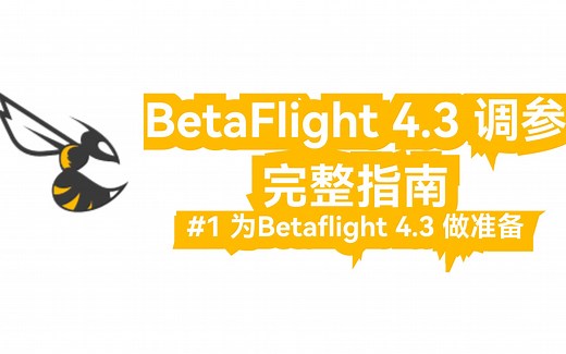 BetaFlight 4.3调参完整指南 #1为Betaflight 4.3做准备