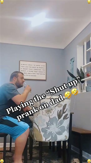 Shut up mom prank #shutupchallenge #shutupprankon his dad.#shutup #imgonnagetit