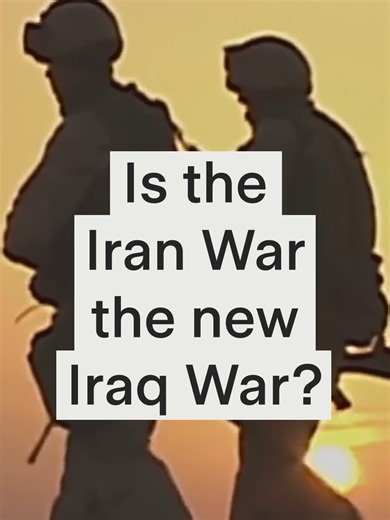 A look at the similarities and differences between the Iraq War in 2003 and the Iran war today. #news #politics #ushistory #iran #iranwar