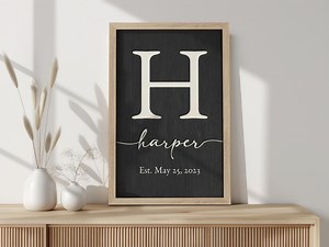 Personalized Family Name Sign, Housewarming Gift, Custom Wood Family Sign, Monogram Wall Art, Wedding Gift, Wall Décor, Anniversary Gift - Etsy