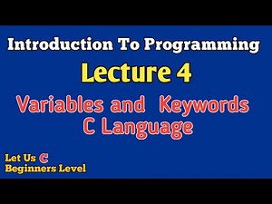 Keywords & Variables in C Programming | introduction to programming for Beginners | Learn C Coding |