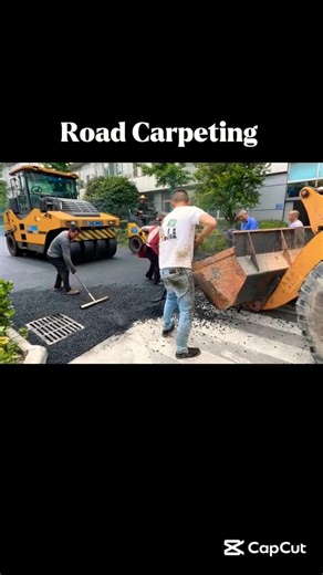 How road carpeting is done | Asphalt Road carpet #road #carpeting #asphalt #shorts