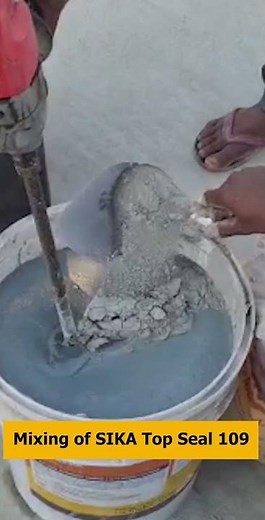 Mixing and application of SIKA Top Seal 109 | RB Construction