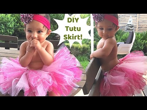 No Sew Tutu skirt for baby | Perfect for first birthday party or photoshoot | DIY