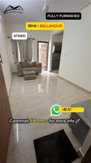 Flat And Flatmates In Bangalore on Instagram: "Comment “homes” for more info. Gharpayy brings you another AZORE 1BHK in Mahadevpura. Perfect location. Perfect finish. Perfect vibes. Flats available across: Brookefield / Marathahalli / Whitefield / Mahadevpura / Bellandur / Koramangala Reach us on 7892971657 to schedule visit."