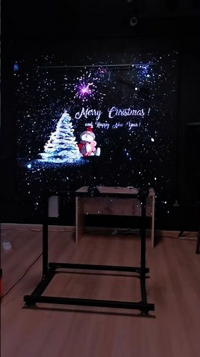 Hologram Fan Christmas Display — 3D Floating Tree & Snow ✨🎄