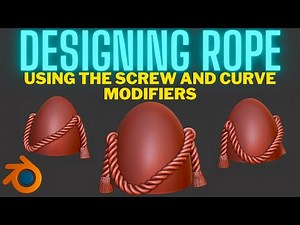 Designing rope in Blender using the screw and curve modifiers