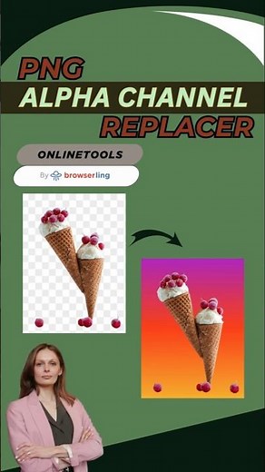 How to Add Gradient Background to a Transparent PNG | PNG Alpha Channel Replacer