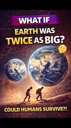 What If Earth Was Twice as Big? 🌍🤯 #science #whatif #earth #spacefacts #sciencefacts