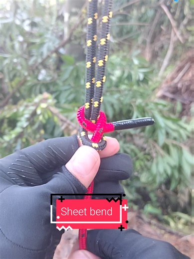 how to connect two ropes using the sheet bend method #diyproject #outdoors #tutorial #bushcraft #camping