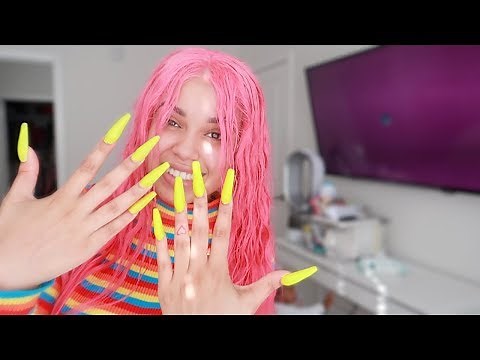 DOING MY OWN ACRYLIC NAILS AT HOME *FIRST TIME* ♡ Vanessa Lynn