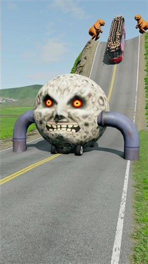 Long Capsule Buses vs Low Pipes - BeamNG.drive #shorts #beamngdrive #bus