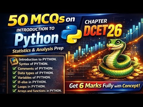 50 Python MCQs for DCET 2026 📚 | Introduction to Python Quiz 🧠 | Syntax, Variables, Loops, Functions