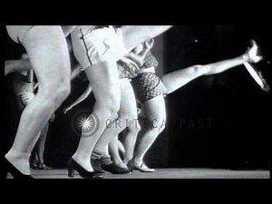 Women dancers, of the Ziegfeld Follies chorus line, rehearse a dance routine for ...HD Stock Footage