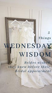 NUMBER 5 IS THE ONE EVERYONE FORGETS 🤍WEDNESDAY WISDOM 🤍 Brides who feel confident and relaxed at their appointment usually have these five things ticked off beforehand. Here’s how to get the most out of your visit to the boutique — and avoid any unnecessary stress on your big moment: ✨ 1. Shared the vision with the bride tribe: Let them in on your wedding vibe! Whether it’s black-tie elegance or regal romance, make sure your guests understand your style and are truly invested — not just there
