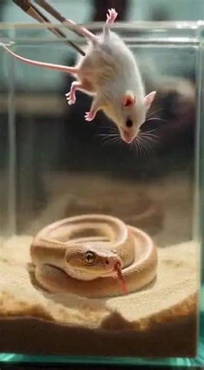 Snake's lightning strike nearly misses the mouse 😱 #shorts #wildlife