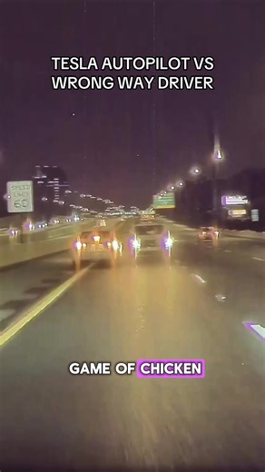 TESLA AUTOPILOT VS WRONG WAY DRIVER #crash#autopilot#baddrivers#caughtoncamera#dashcam