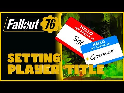 Changing Player Title Fallout 76 Gleaming Depths