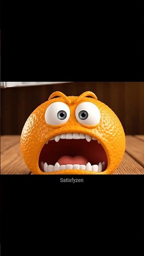 🍊 Angry Orange Screaming While Getting Cut | Funny & Satisfying Animation | 8K Realistic