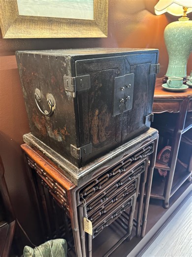 Antique Circa 1800 Chinese Lacquer Handpainted Chest [CK] - Etsy