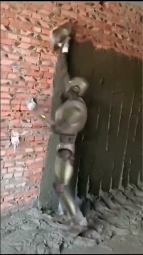 AI Robot Plastering a Wall Like a Pro! | Rural Construction Tech in Action