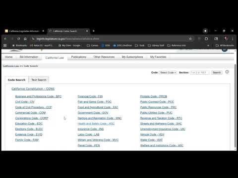 A brief introduction to California Legislative Information