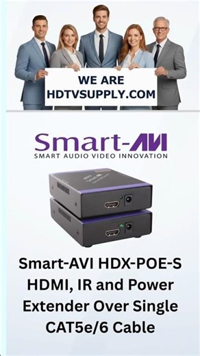 Smart-AVI HDX-POE-S HDMI, IR and Power Extender Over Single CAT5e/6 Cable