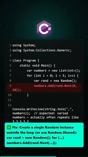 C# Random Bug You Didn’t Expect! 🚨