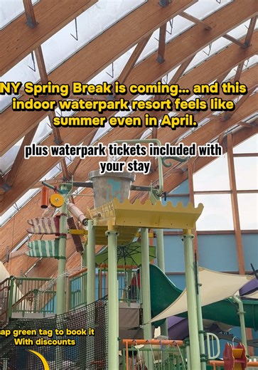 Looking for a Spring Break escape near New York, New Jersey, or Philadelphia? This indoor waterpark resort in the Catskills has giant slides, wave pools, lazy rivers, kid play areas, arcades, and great food options all under one roof. Perfect for families and weekend getaways where kids and adults can have fun no matter the weather. Tap the link to check availability before Spring Break dates sell out. #tiktokgorisingstarsl2 #catskills #indoorwaterpark #springbreak #familytrip