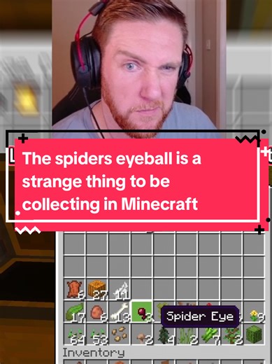 The spiders eyeball in Minecraft is a weird thing to be obtaining #minecraft #minecraftmemes #minecraftfunny #minecraftcommunity #minecraftclips