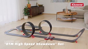 Carrera GO Electric Powered Slot Car Racing Kids Toy Race Track Set 1:43 Scale, DTM High Speed Showdown