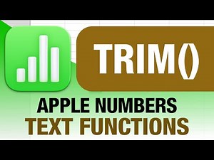 TRIM() explained for Apple Numbers!