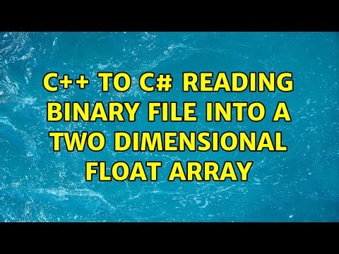 C++ to C# Reading Binary File into a two dimensional float array