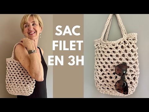 TUTO sac filet CROCHET DEBUTANT - Facile et rapide — pas à pas