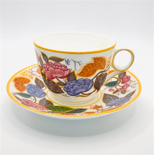 Minton Peonies Pattern 130 Fine Bone China Duo Cup & Saucer England 1992 - Etsy